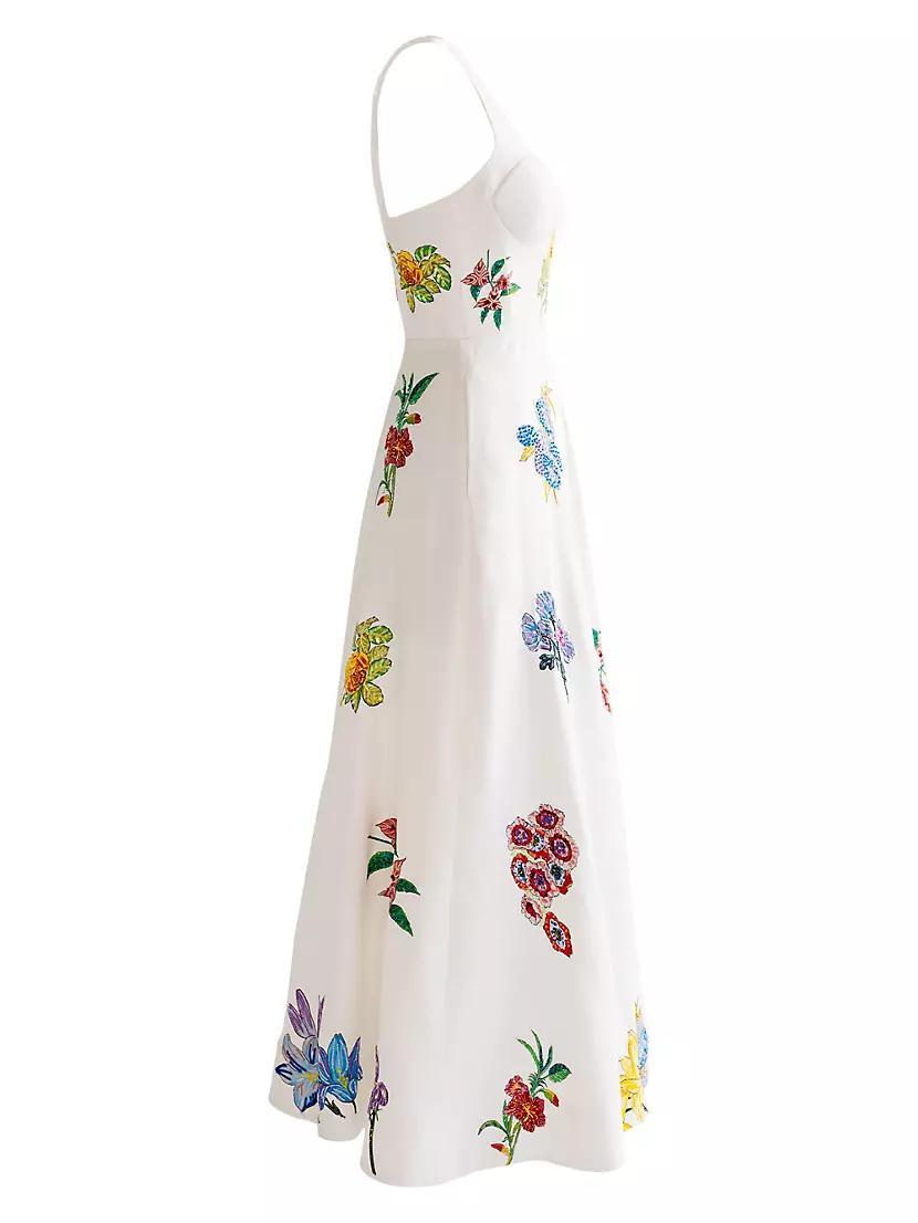 Womens Silk Fit & Flare Corset Dress Product Image