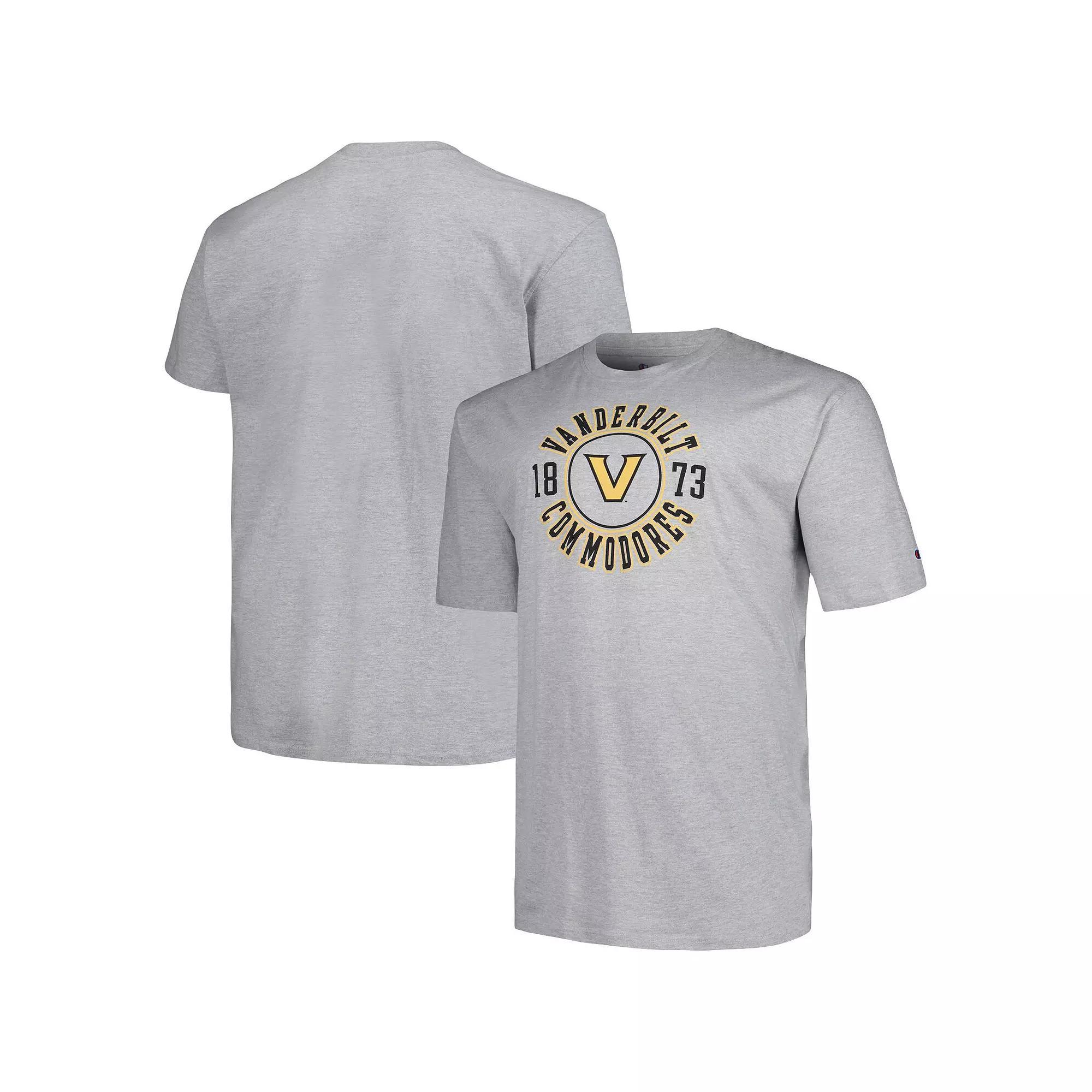 Men's Champion Gray Vanderbilt Commodores Big & Tall Circle Logo T-Shirt, Size: 2XLT, Grey Product Image