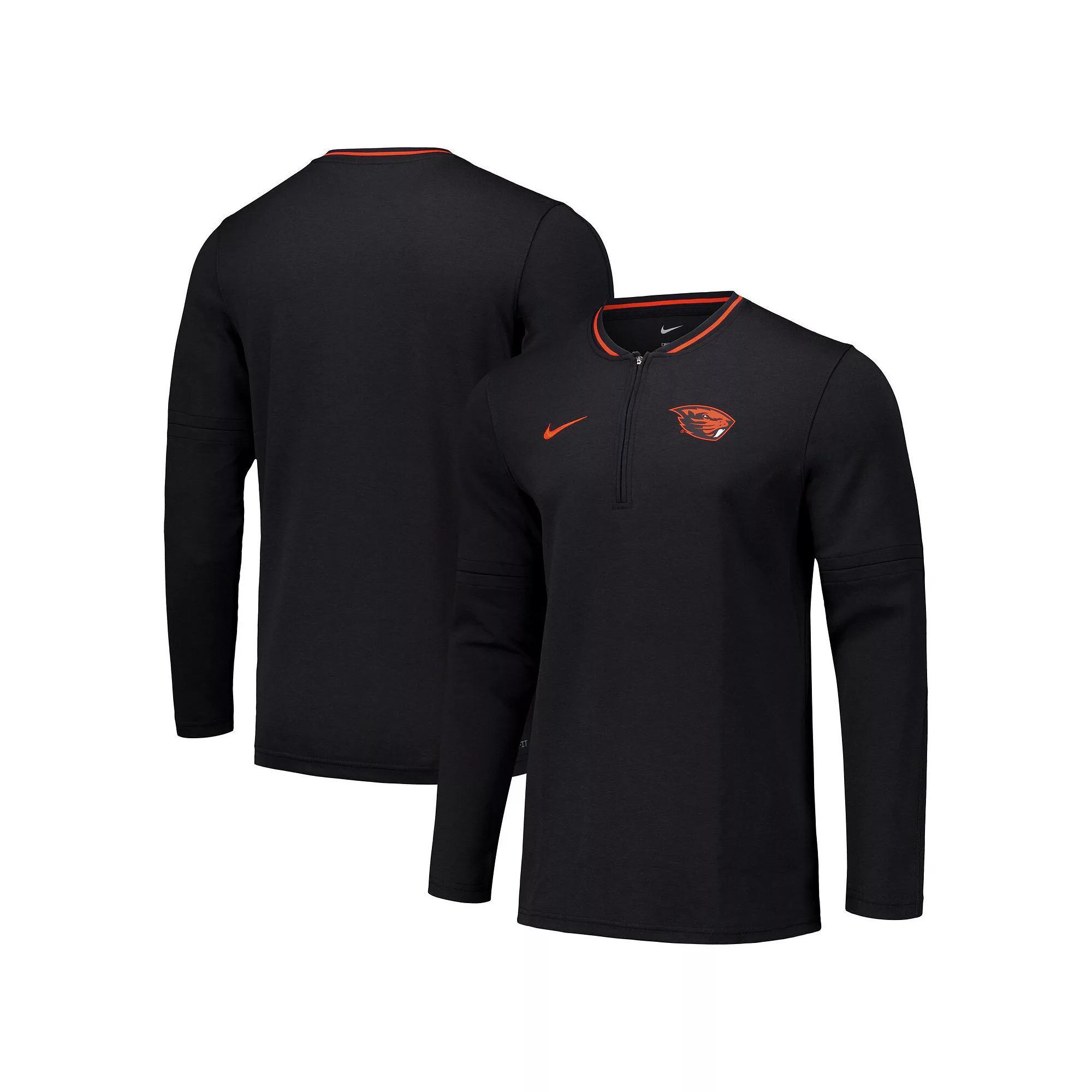 Men's Nike Black Oregon State Beavers Coaches Quarter-Zip Jacket, Size: Medium Product Image