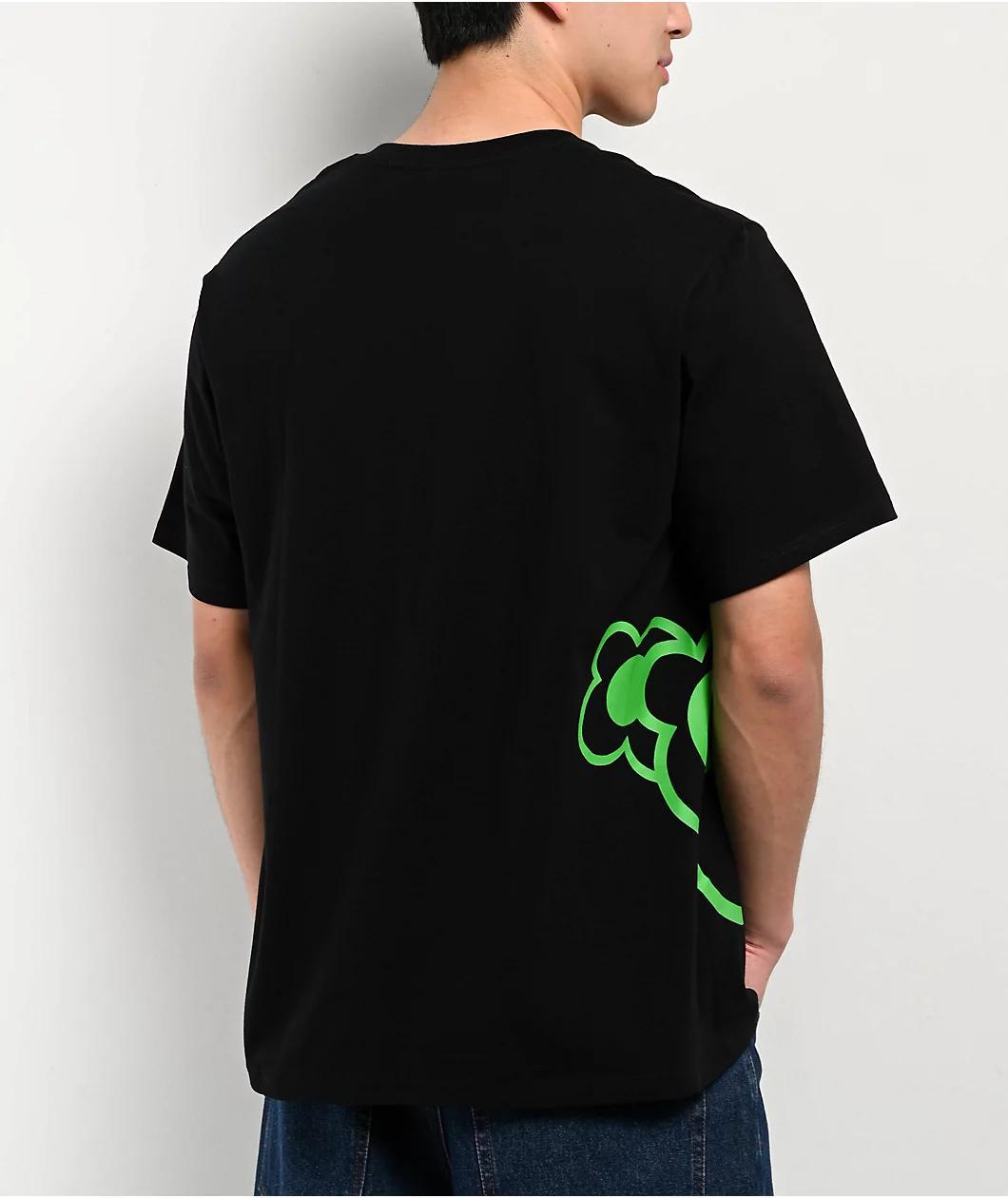Wuuski Flower Logo Black T-Shirt Product Image