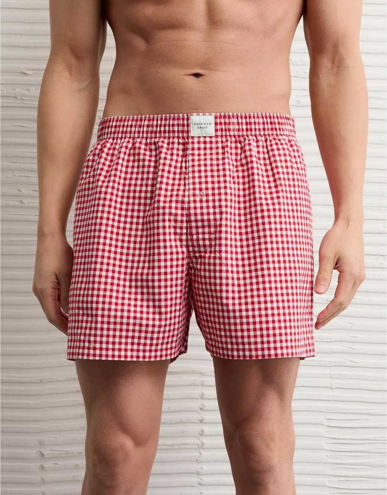 AEO Plaid Stretch Boxer Short Product Image