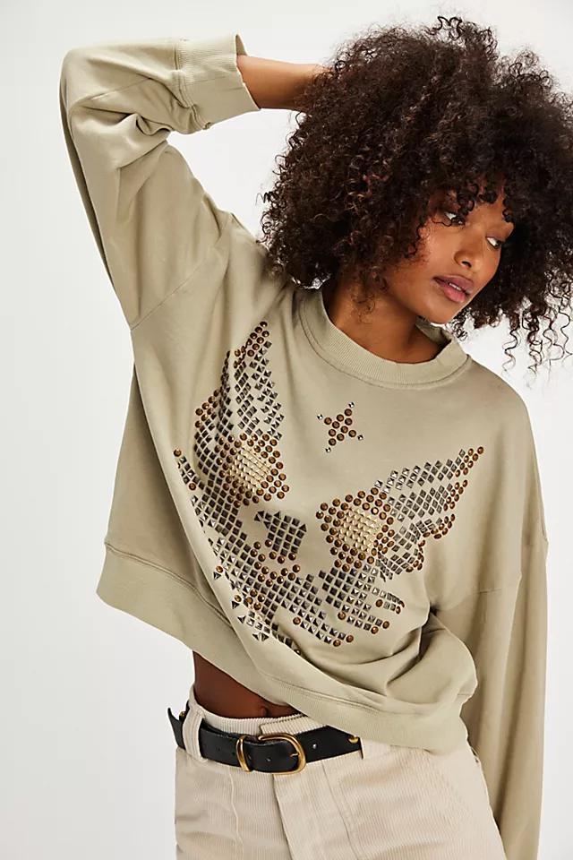 OneTeaspoon Sundae Eagle Studded Crew Product Image