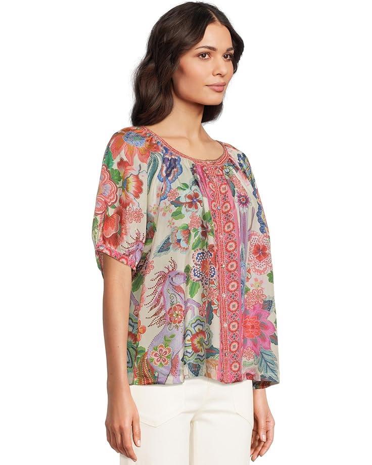 The Janie Favorite Flutter Sleeve Henley Tee Product Image