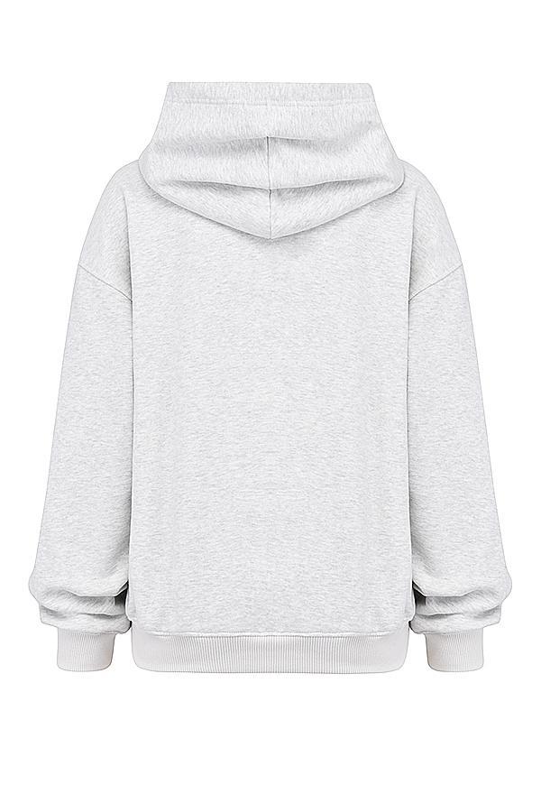 Mirage  light grey marl zip through hoodie Product Image