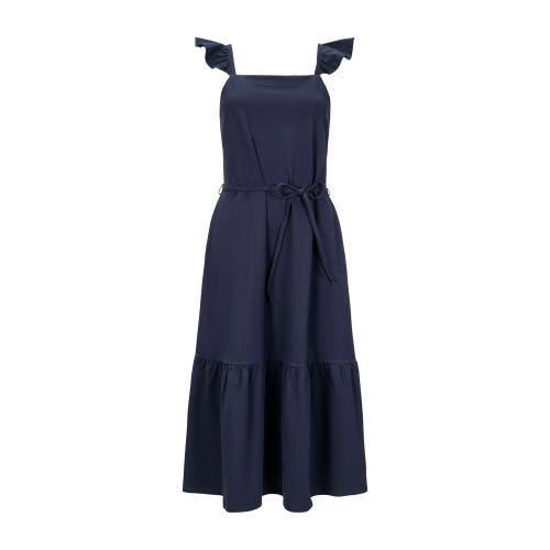 Hope & Henry Women's Organic Knit Flounce Dress in Navy Flutter Sleeve at Nordstrom, Size 2 Product Image