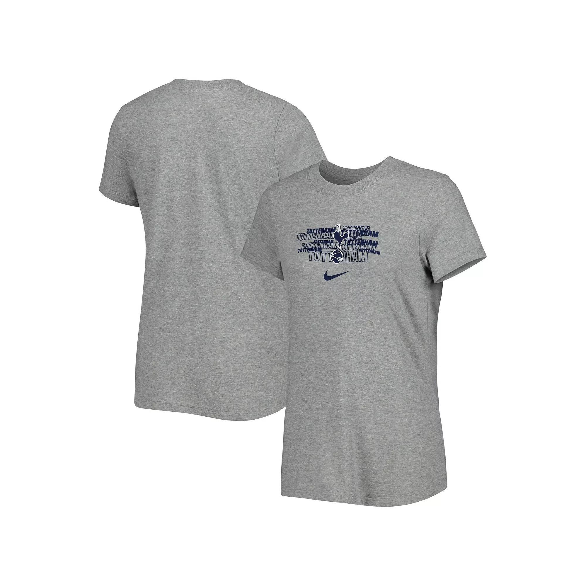 Women's Nike Gray Tottenham Hotspur Varsity Space-Dye T-Shirt, Size: XL, Tot Grey Product Image