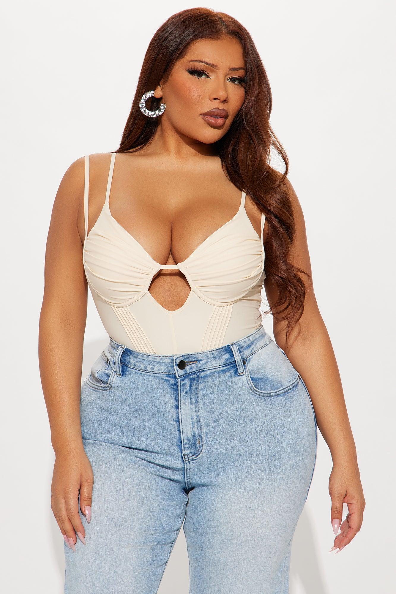 Signature Class Corset Bodysuit - Cream Product Image