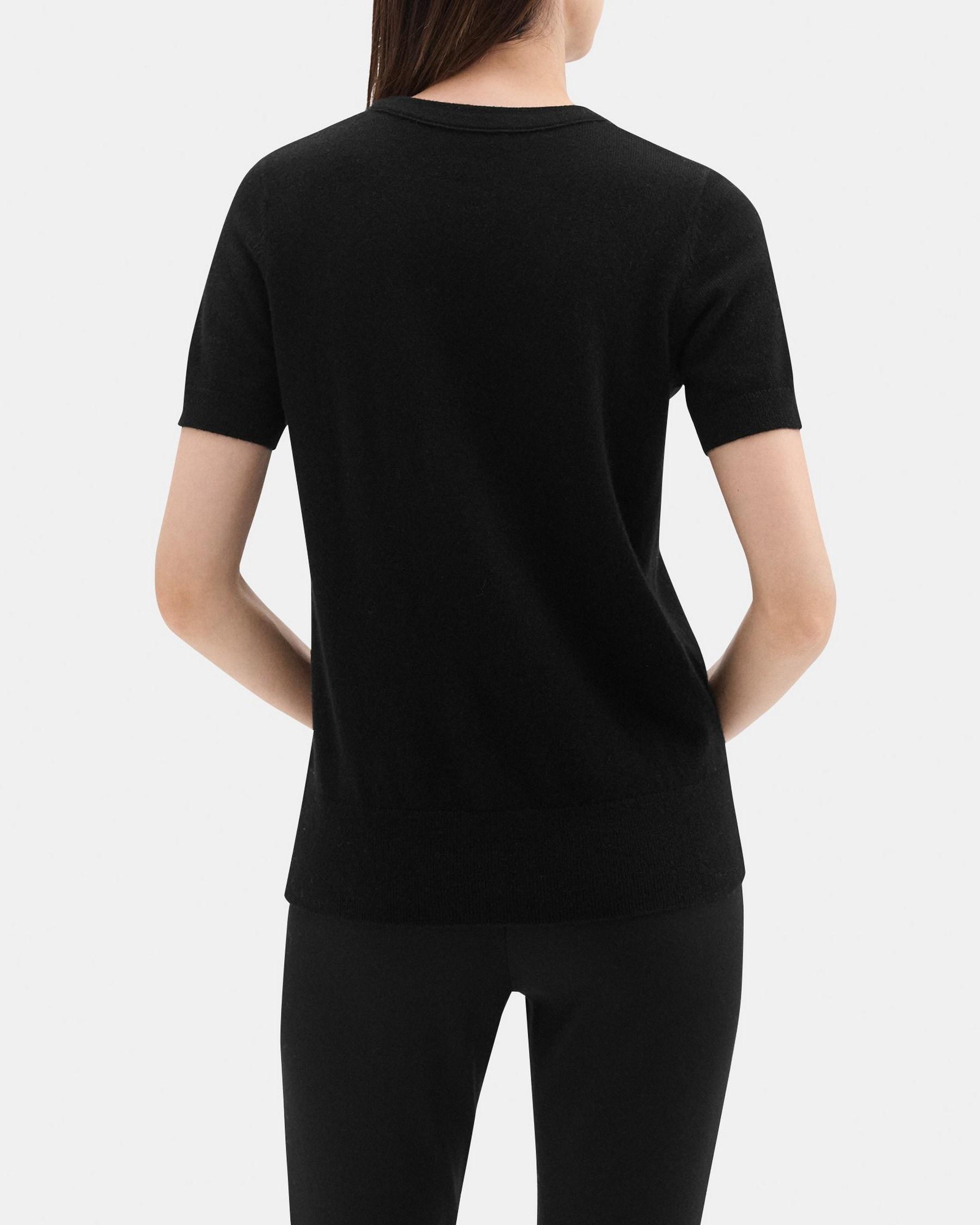 Short-Sleeve Sweater in Cashmere Product Image