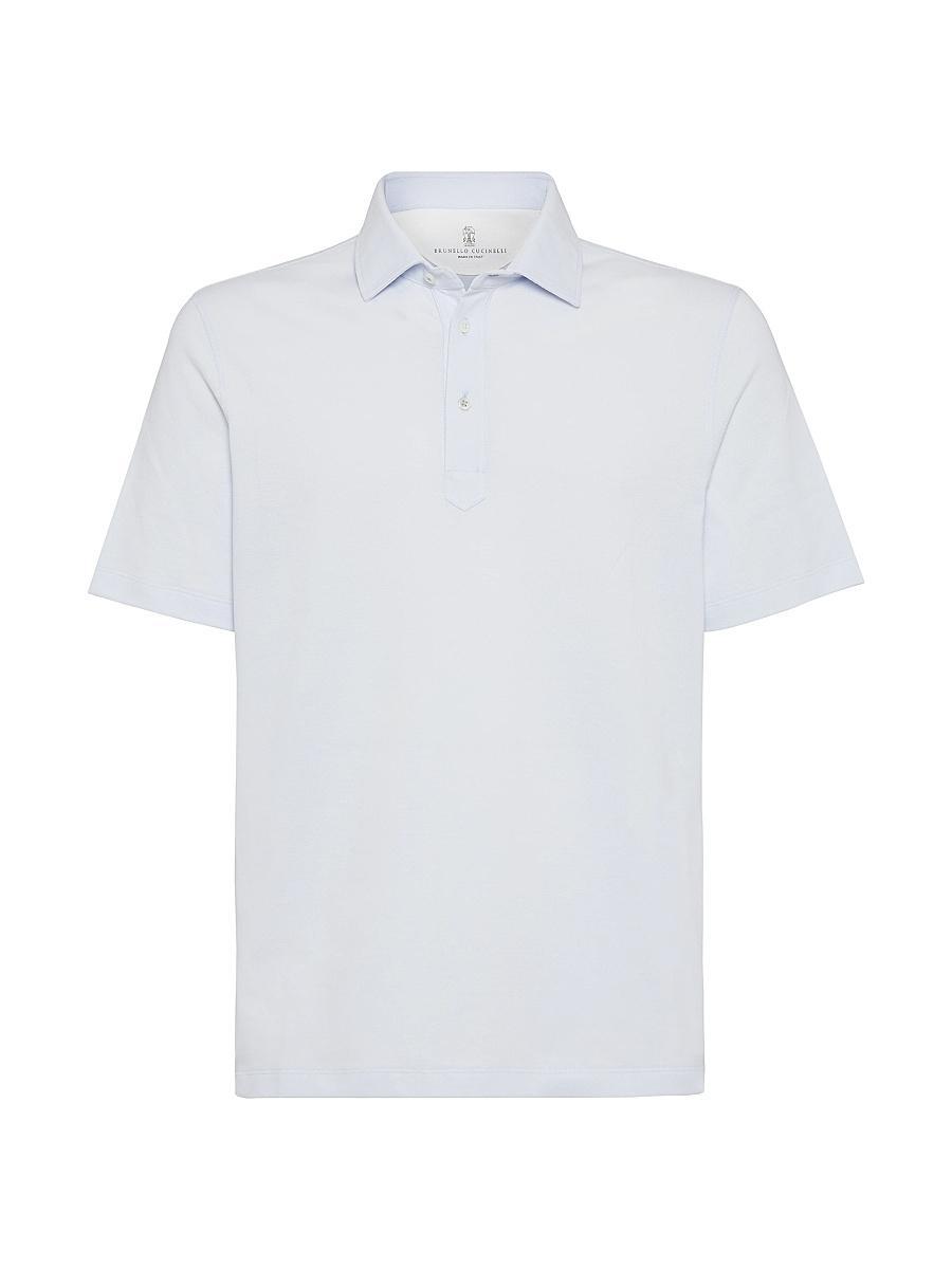 Mens Cotton Piqu Shirt Style Collar Polo Shirt Product Image