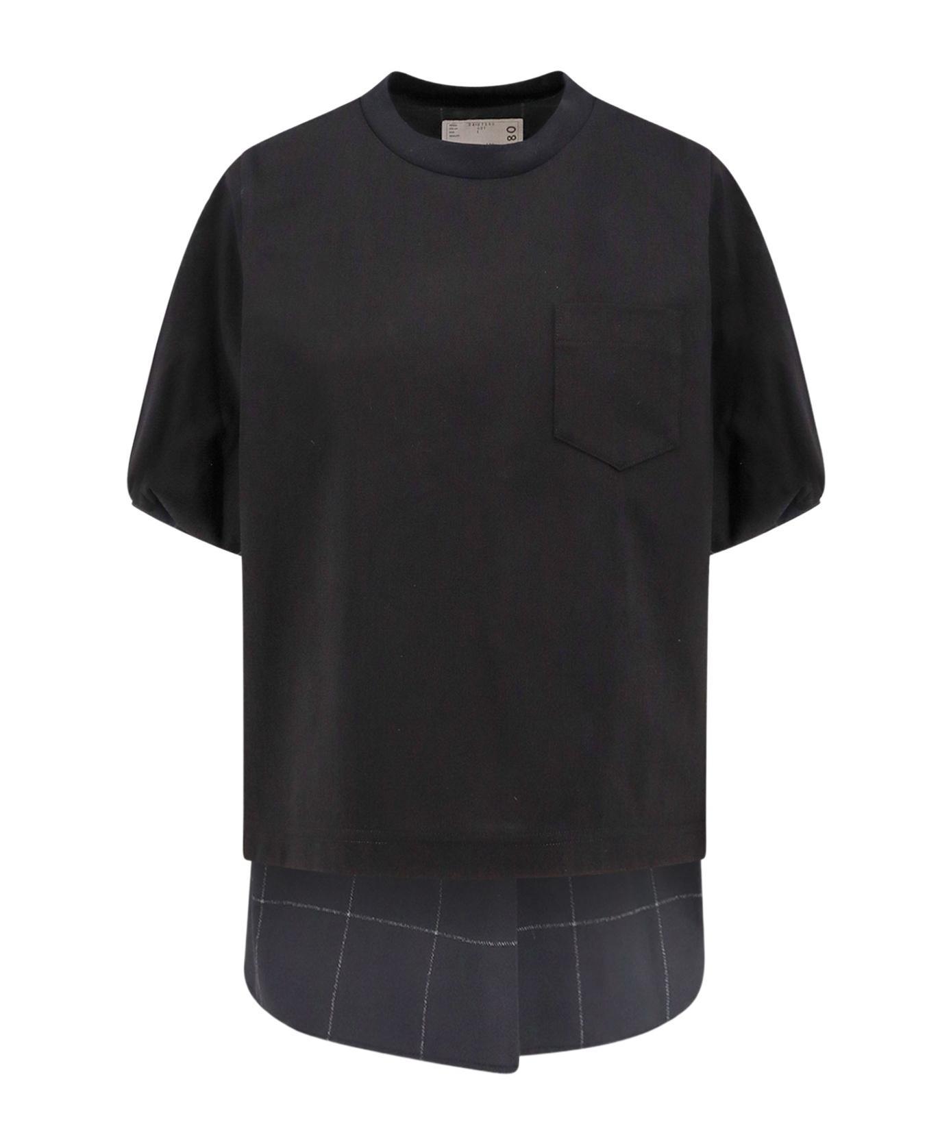 SACAI T-shirt In Black Product Image
