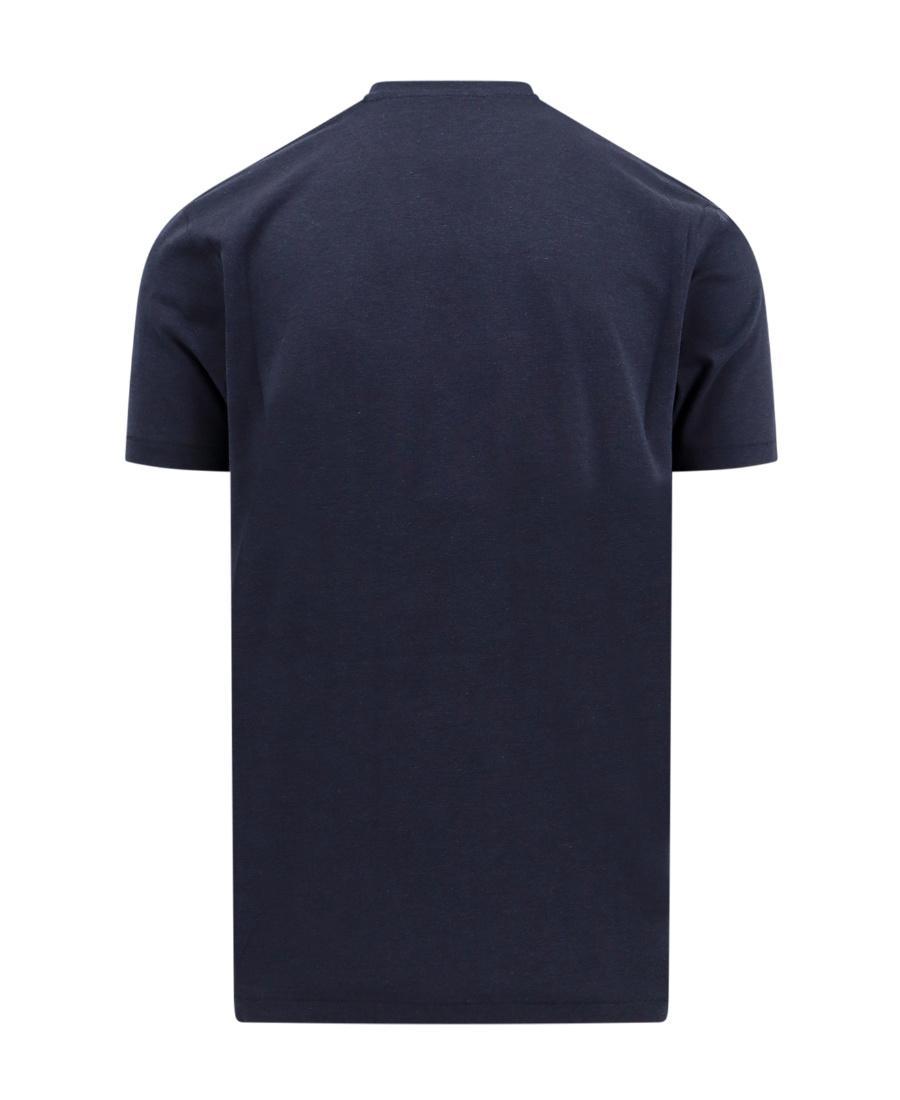 TOM FORD Black Basic Crewneck T-shirt With Tonal Stitching In Cotton Blend Man Product Image