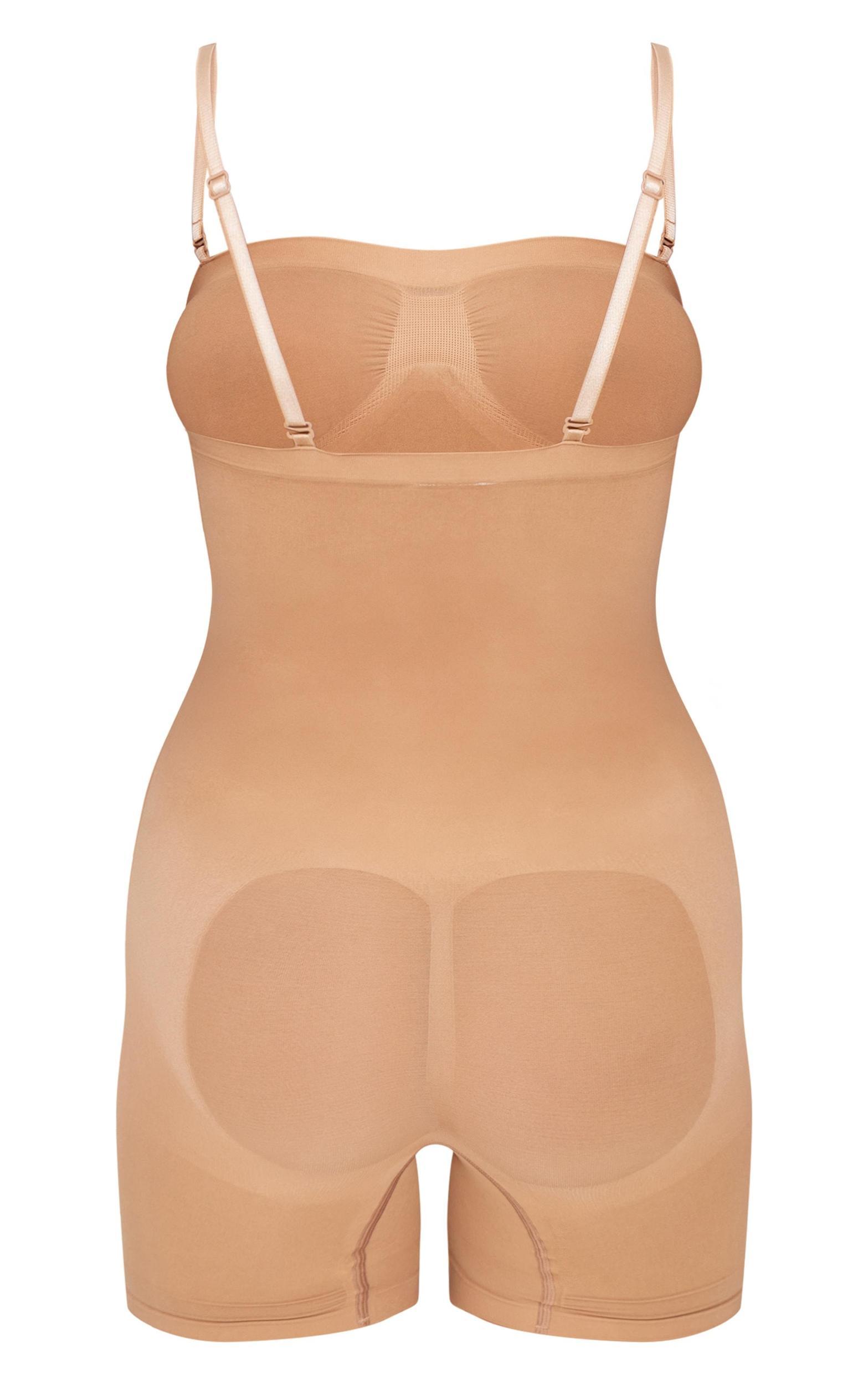 Nude Bandeau Removable Strap Shapewear Bodysuit Product Image
