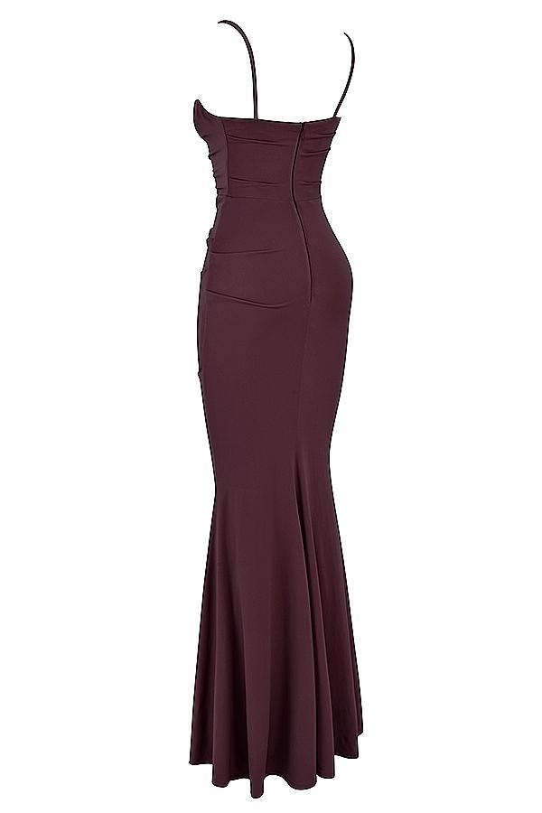 Milena  dark cherry corset maxi dress - sale Product Image