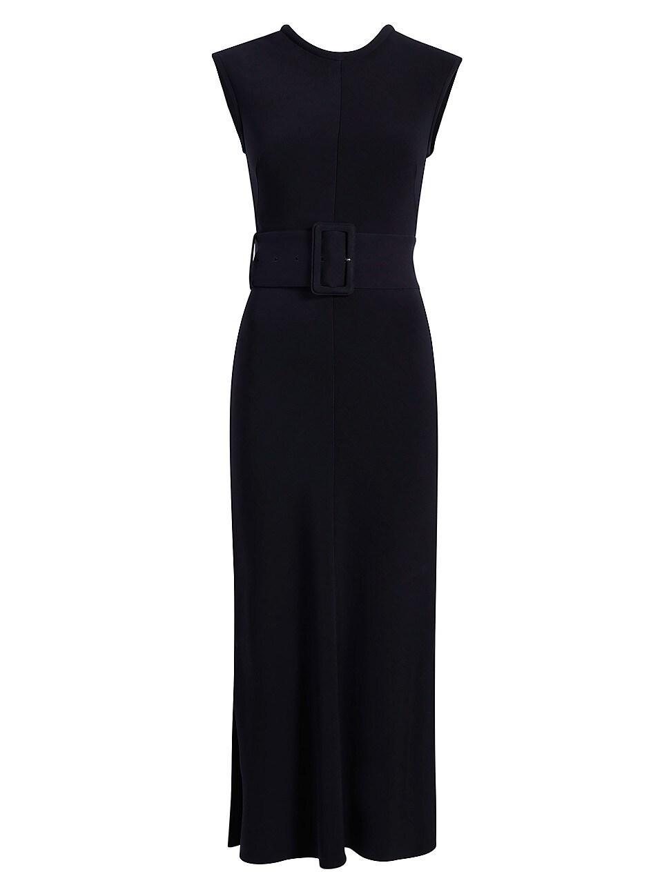 Belted Bias Midi Dress Product Image