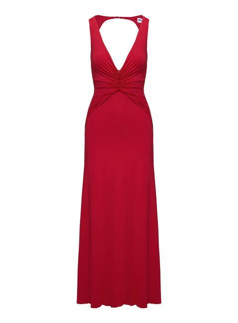 Frederica Plunge Maxi Dress Red Product Image