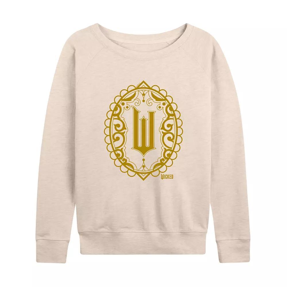 Women's Wicked Logo French Terry Long Sleeve Tee, Size: Large, Beige Product Image