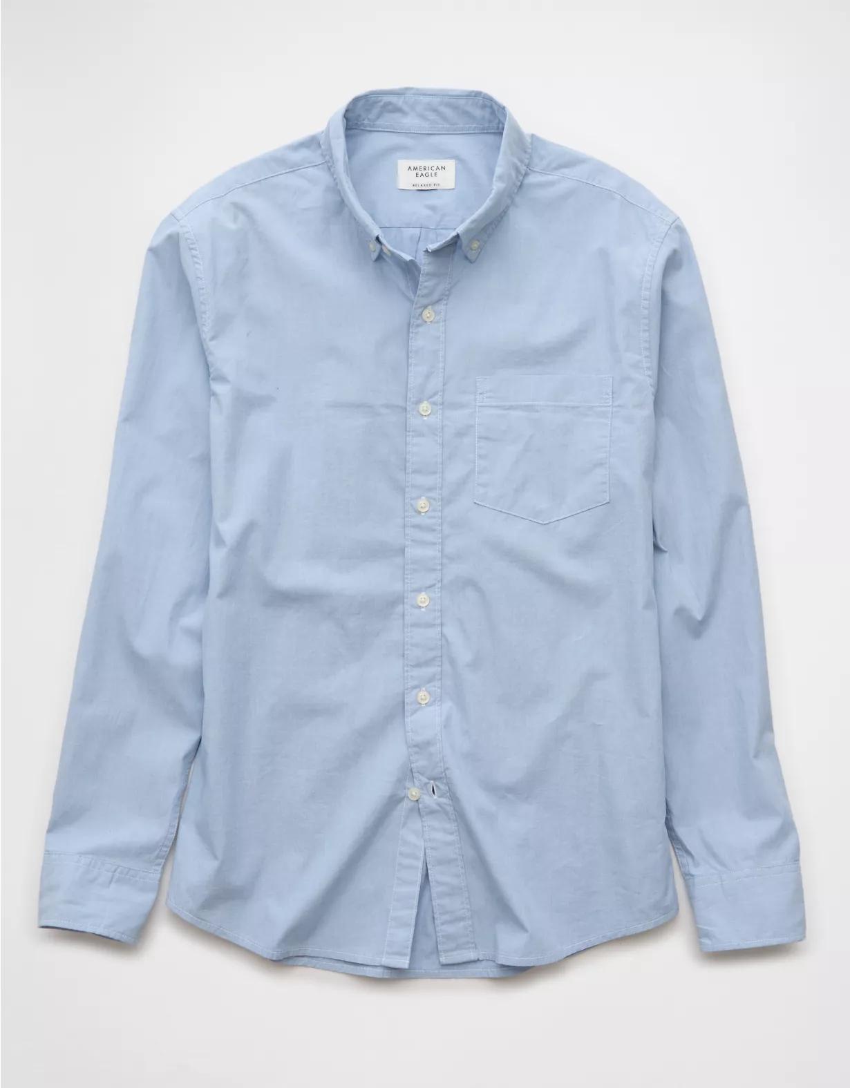 AE Everyday Poplin Button-Up Shirt Product Image