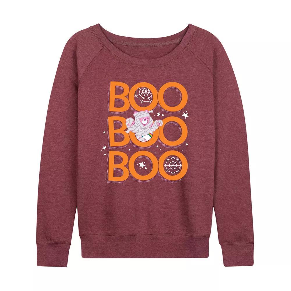 Womens Care Bears Boo Mummy Halloween French Terry Long Sleeve Tee Grey Blue Product Image