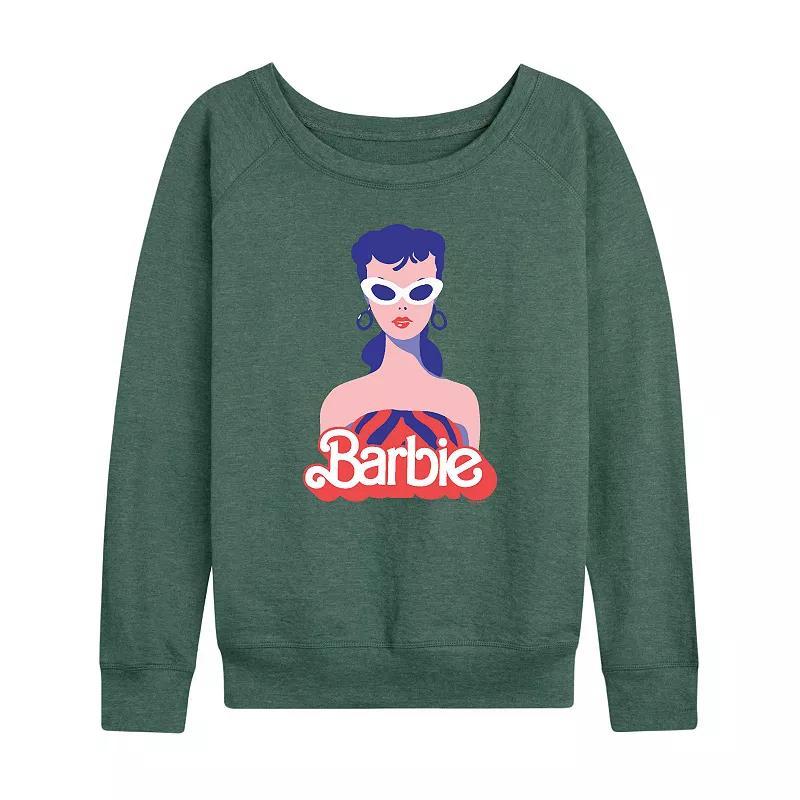 Womens Gnome with Coffee and Books French Terry Long Sleeve Tee Grey Indigo Product Image