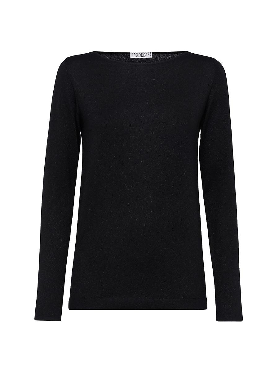Womens Cashmere and Silk Lightweight Sweater Product Image