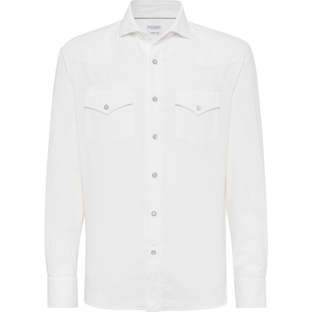 BRUNELLO CUCINELLI Easy Fit Shirt In White Product Image