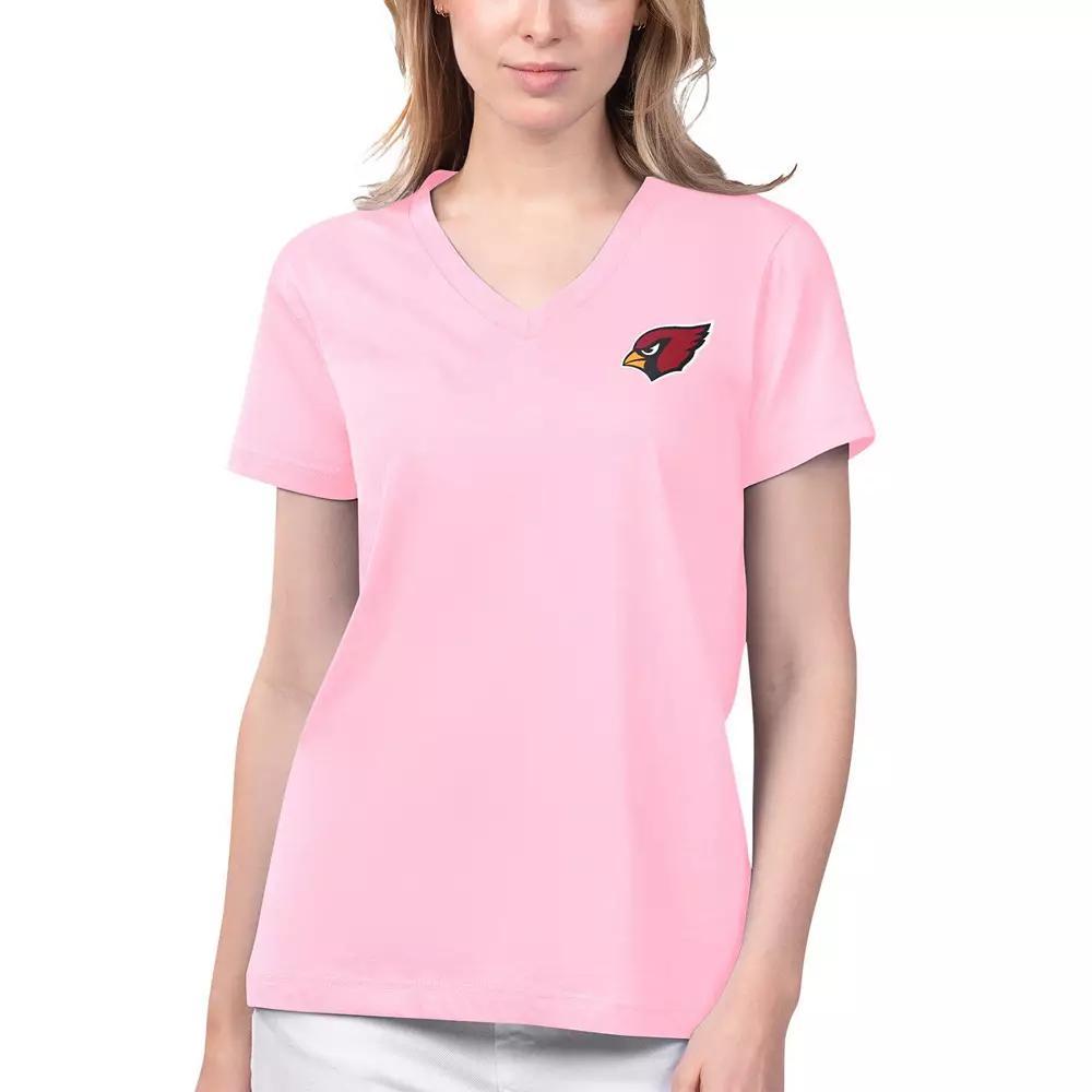 Women's Margaritaville Pink Arizona Cardinals Game Time V-Neck T-Shirt, Size: XL Product Image