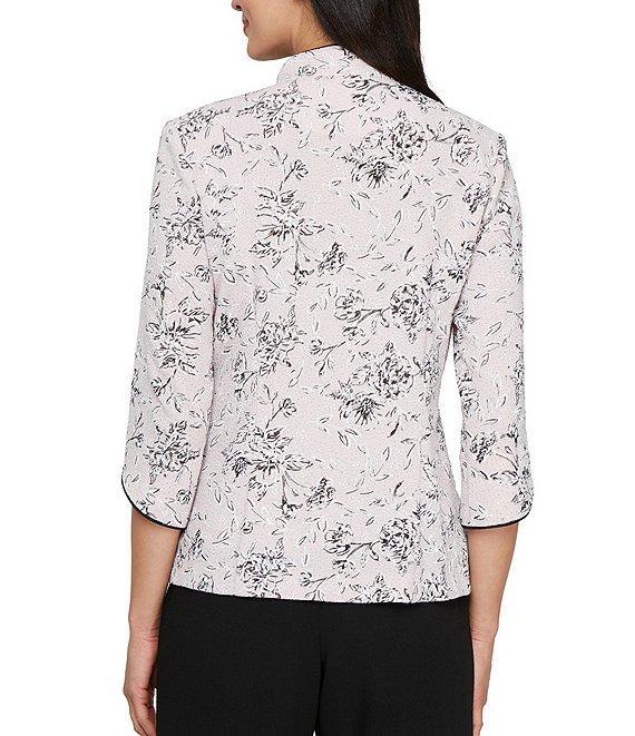 Alex Evenings 3/4 Sleeve Printed Jacquard Twinset Product Image