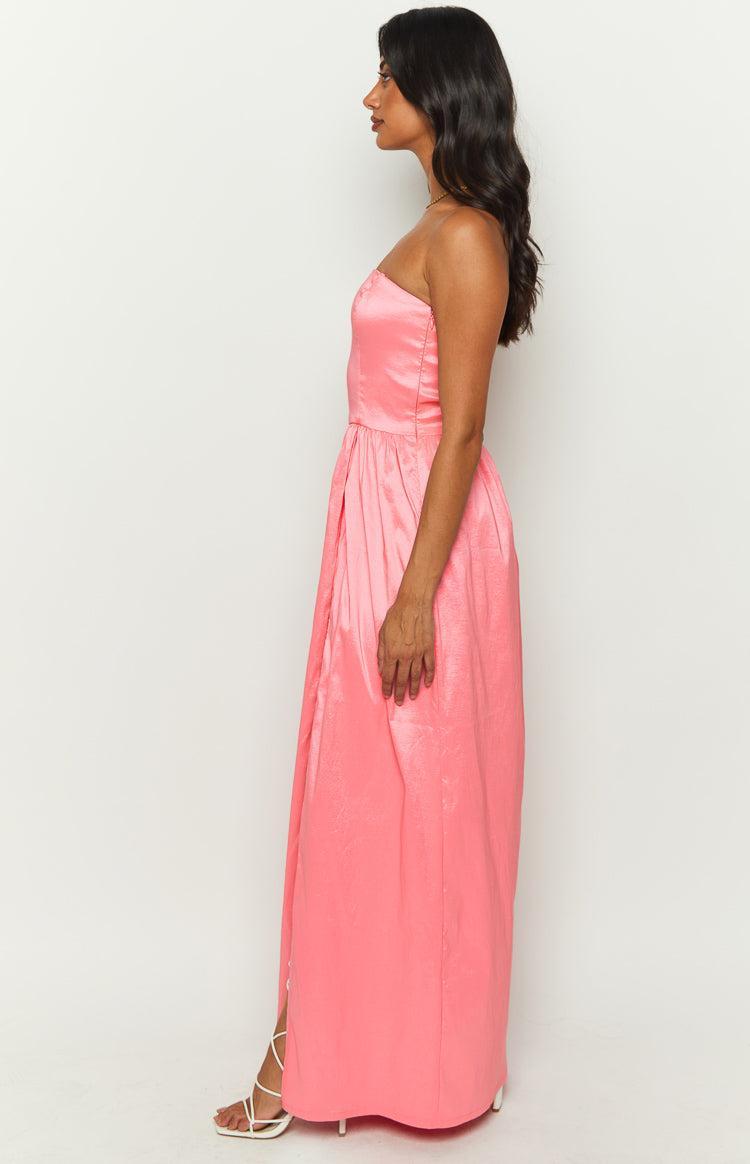 Sunnie Pink Strapless Maxi Dress Product Image