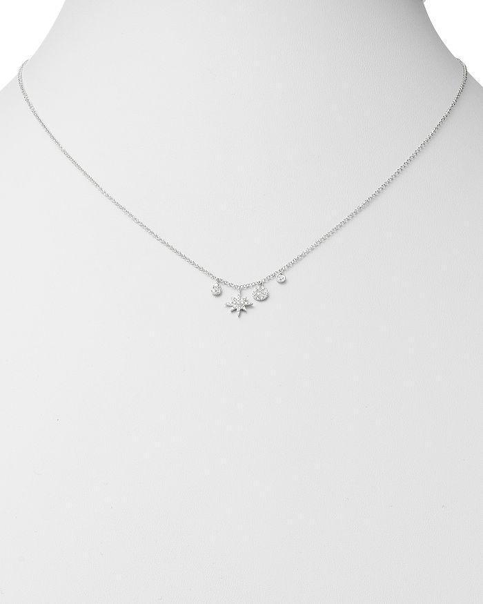 MEIRA T 14k White Gold Diamond Starburst Necklace, 18 Product Image