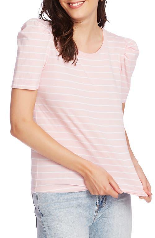 Court & Rowe Womens Short Sleeve Classic Stripe Puff Sleeve T-shirt Product Image