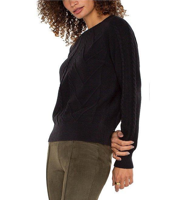 Liverpool Los Angeles Crew Neck Raglan Long Sleeve Sweater Product Image