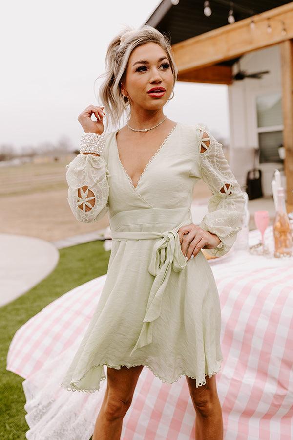 Radiant Reflections Mini Dress In Seafoam Product Image