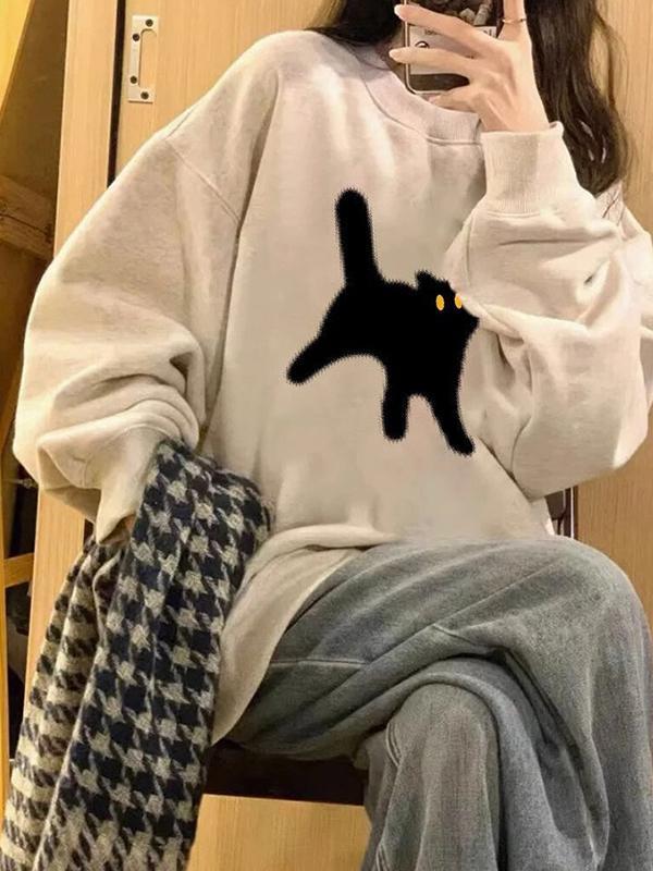 American Retro Oversize Sweatshirts Product Image
