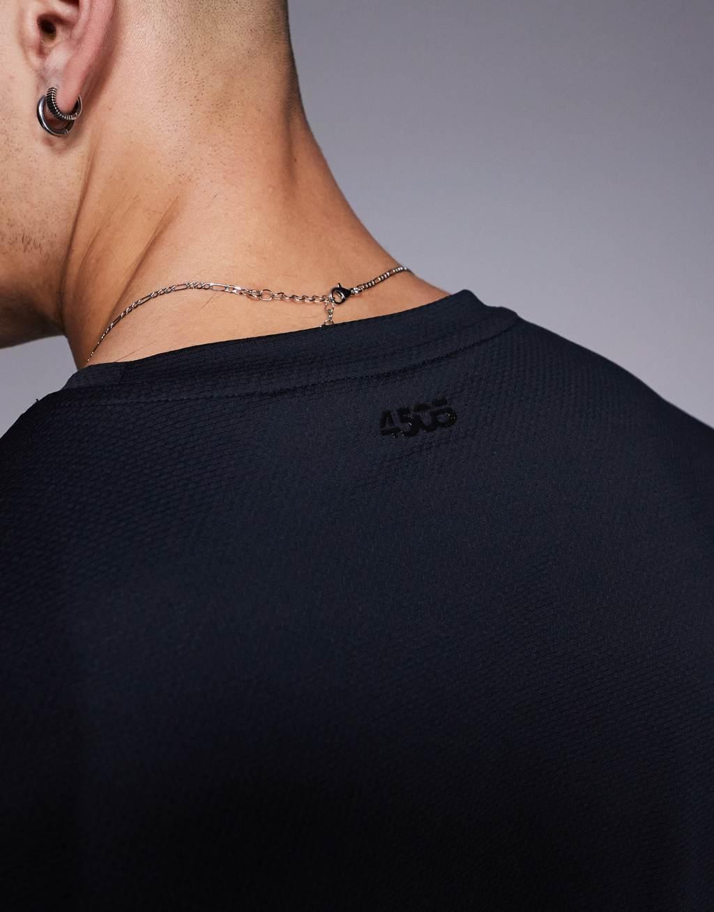 4505 Icon quick dry training t-shirt in black   Product Image
