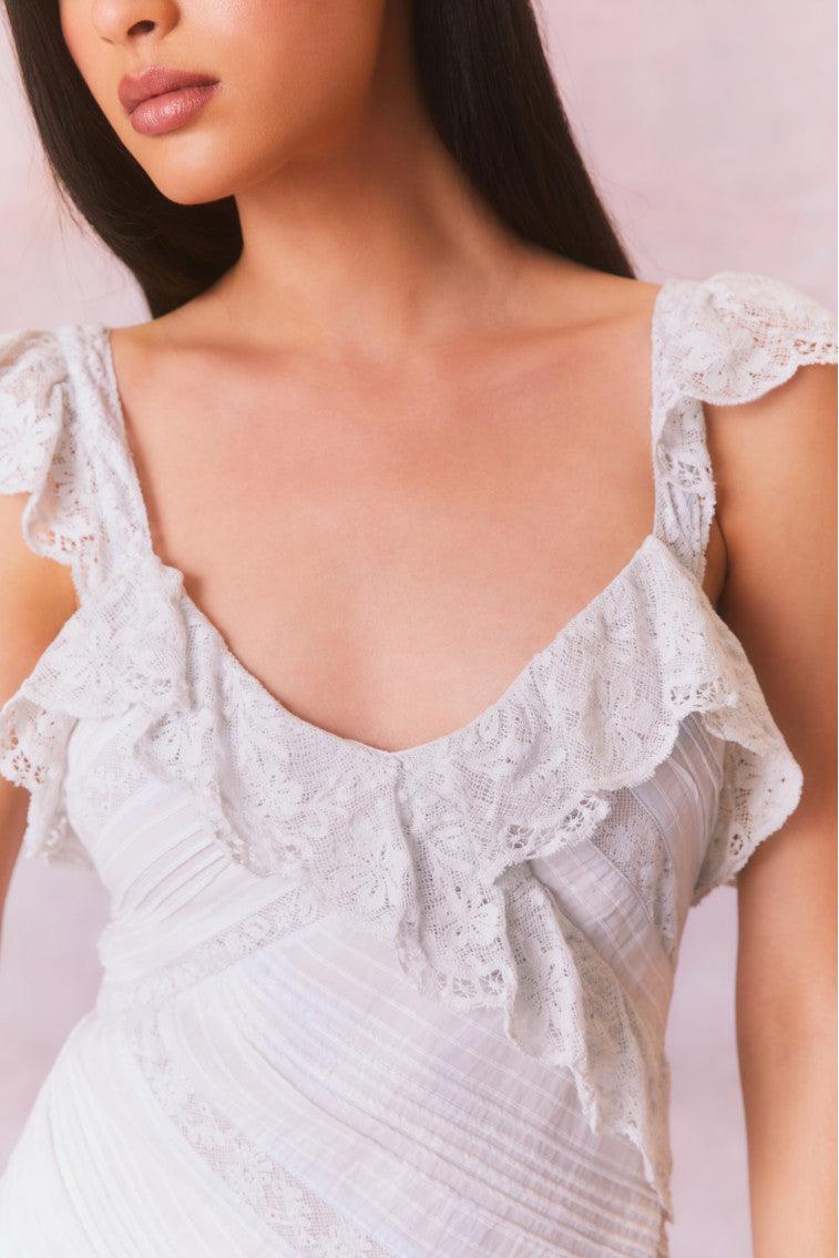 Bensley Fitted Lace Mini Dress Product Image