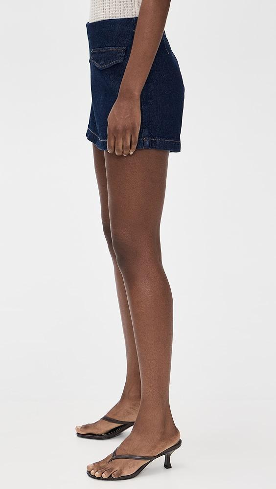 Reformation Imogen High Rise Denim Skort | Shopbop Product Image