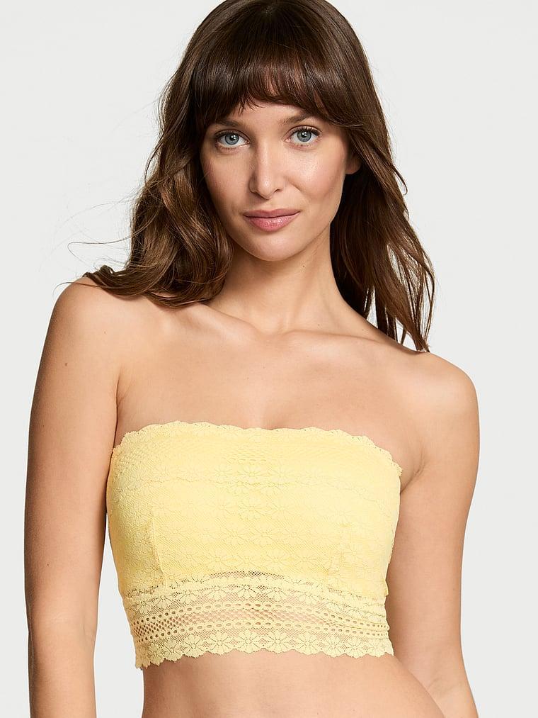 Daisy Lace Lightly Lined Bandeau Bra Top Product Image