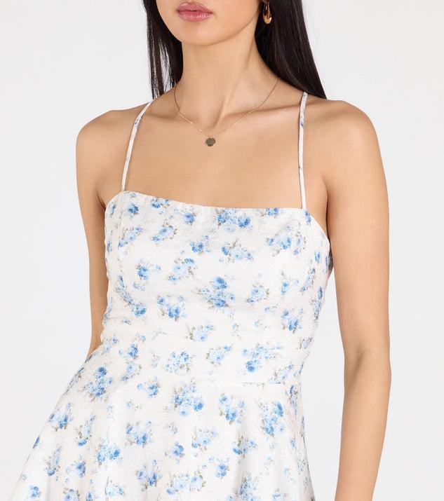 Beauty In The Detail Tie Back Floral Skater Dress Product Image