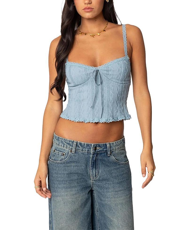 Edikted Lacey Knit Tank Top Product Image