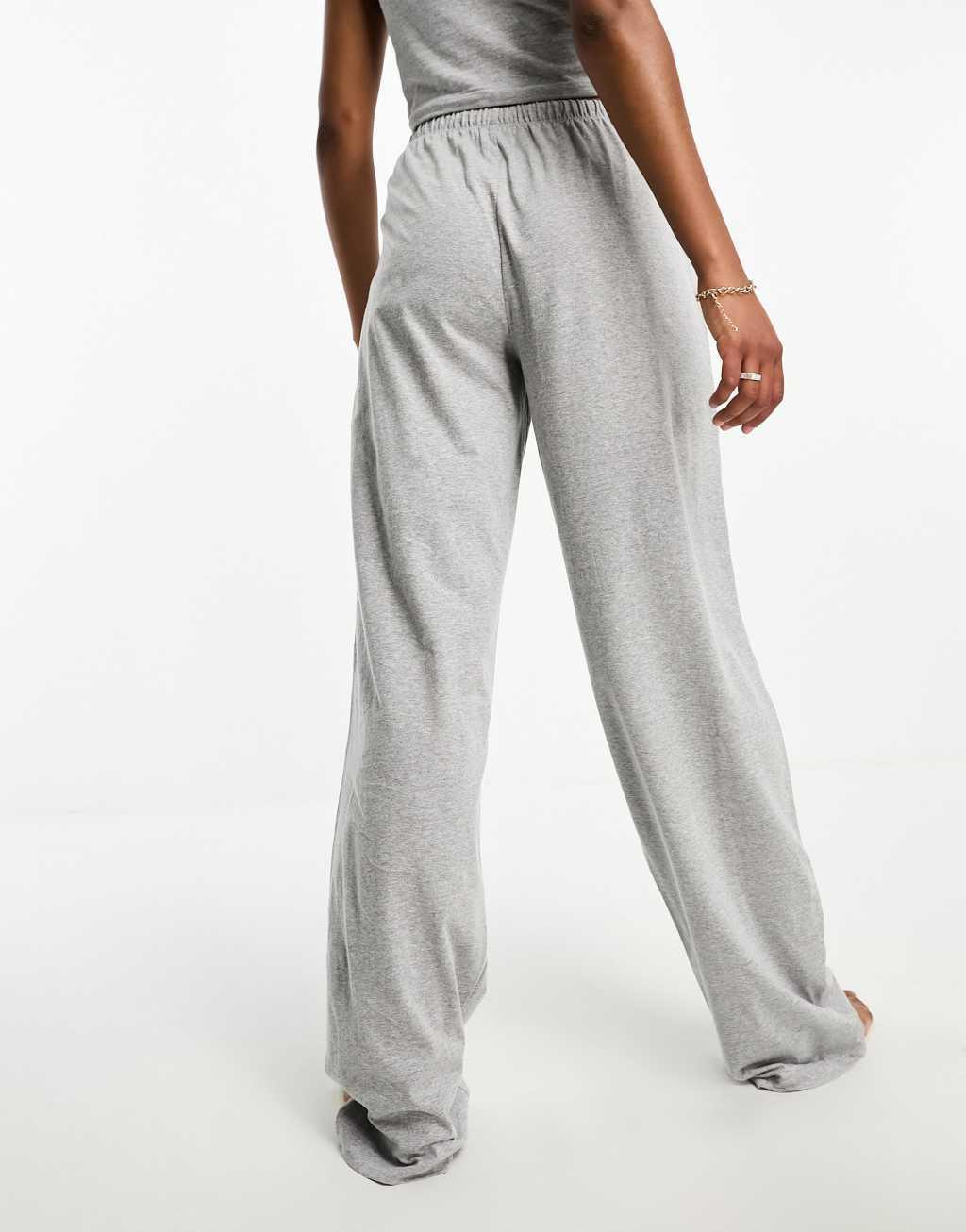 ASOS DESIGN Tall mix & match cotton pajama pants in gray heather Product Image