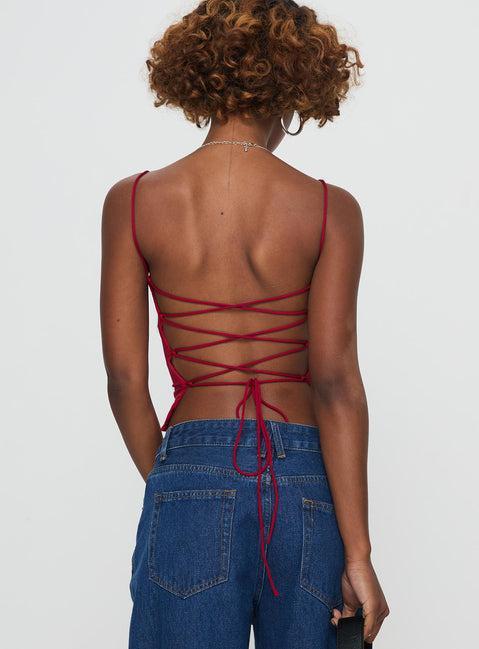 Elissa Top Red Product Image