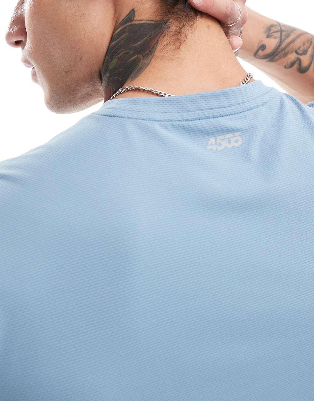 ASOS 4505 Icon training t-shirt with quick dry 2 pack in taupe and slate blue Product Image