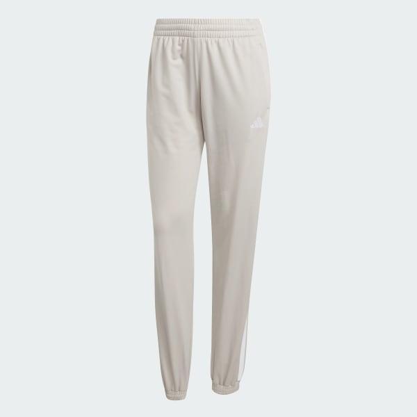 adidas Tricot 3-Stripes Track Pants Beige XS Womens Product Image
