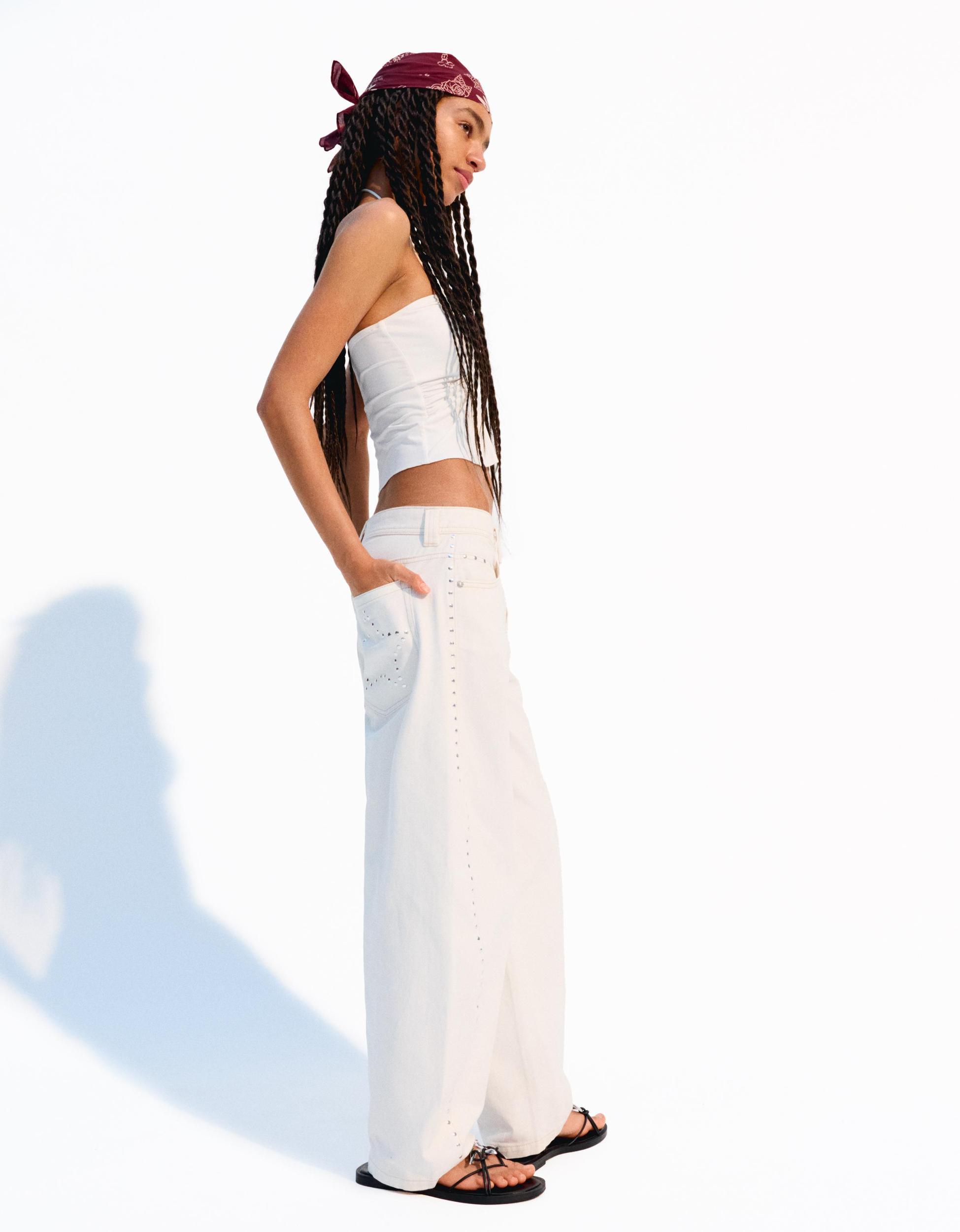 Studded barrel pants Product Image