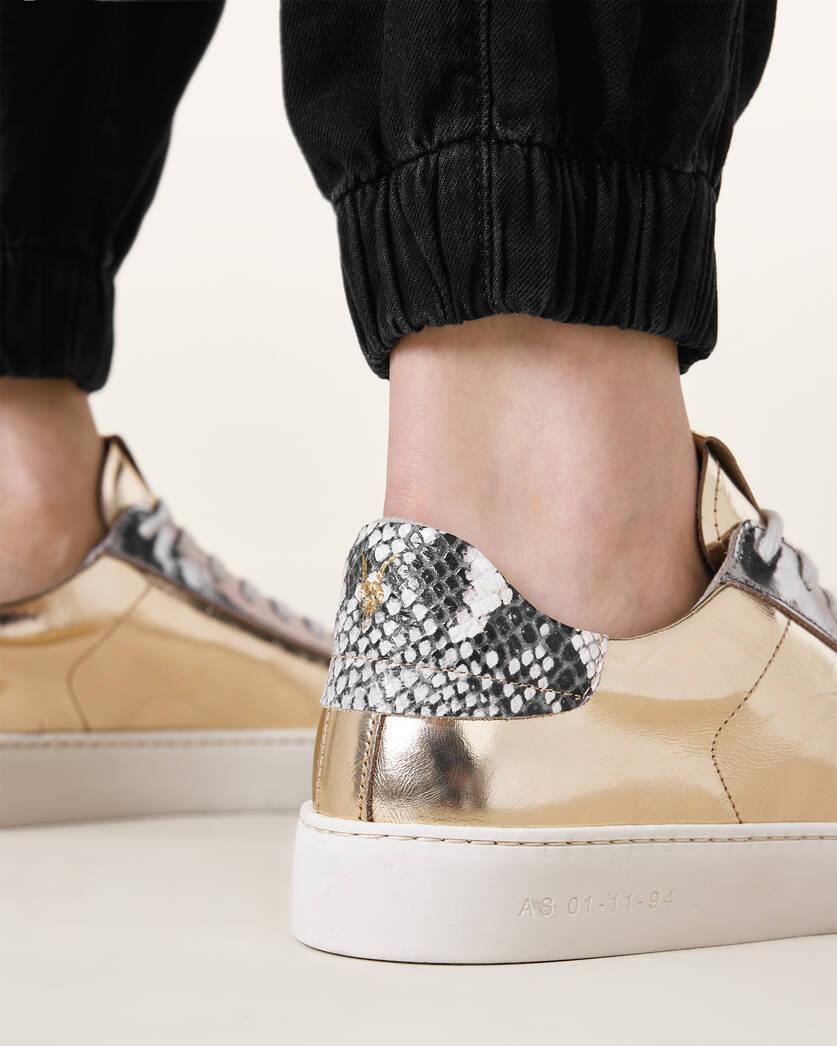 Shana Low Top Metallic Leather Trainers Product Image
