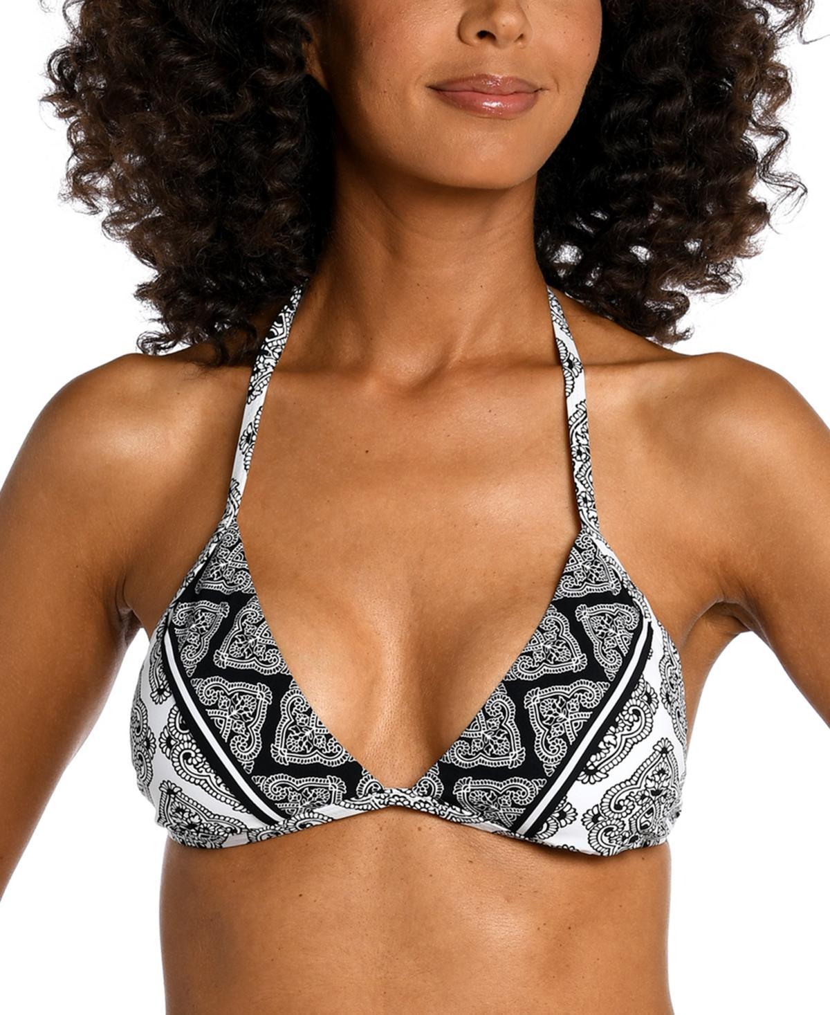 La Blanca Oasis Tile Triangle Bra White) Women's Swimwear Product Image