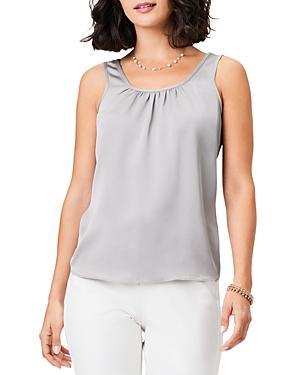 Womens Satin Chiffon Scoop Tank Product Image