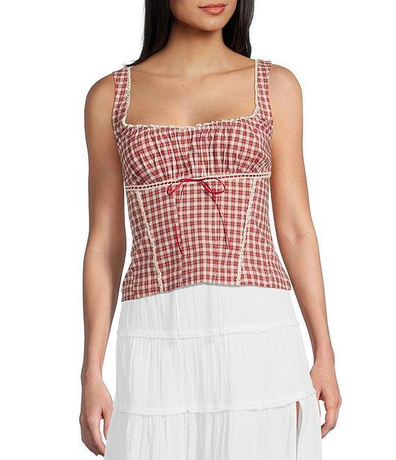 BDG Urban Outfitters Lena Checked Blouse Product Image