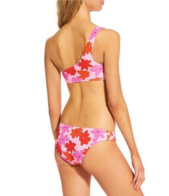 GB Modern Floral Scrunchie Textured Classic Hipster Swim Bottom Product Image