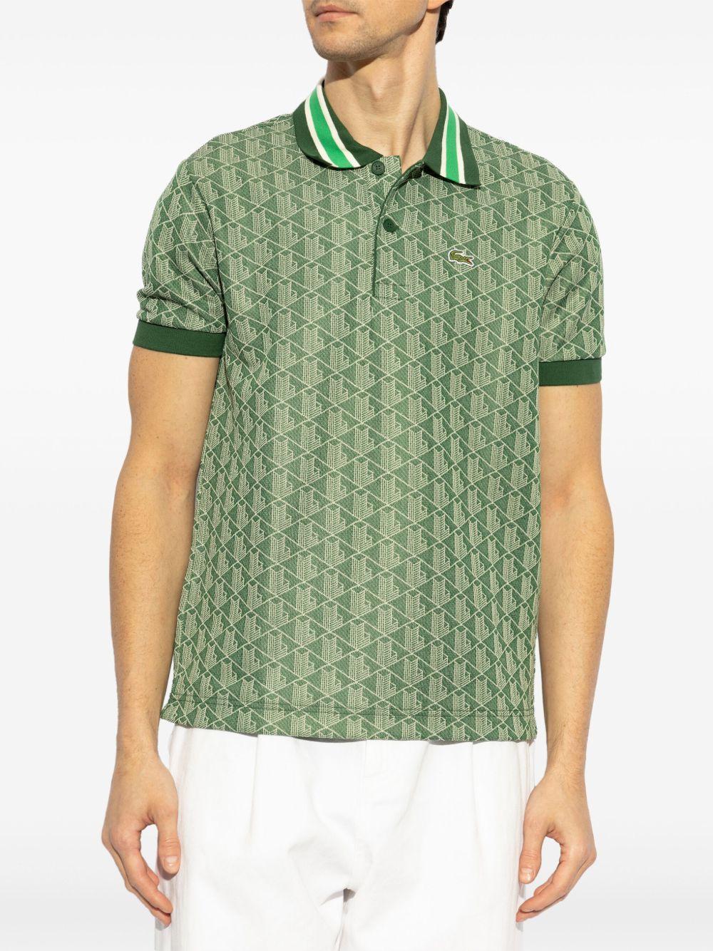 patterned-jacquard polo shirt  Product Image